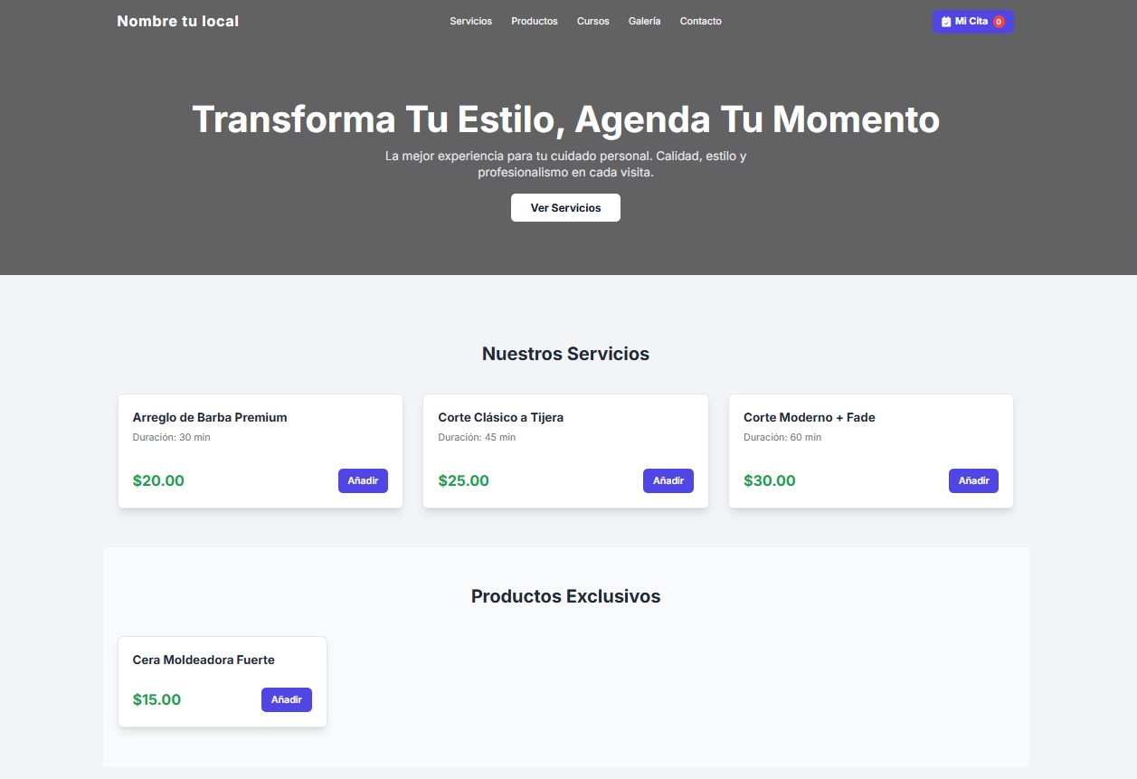 Demo del sistema para salones y barberias